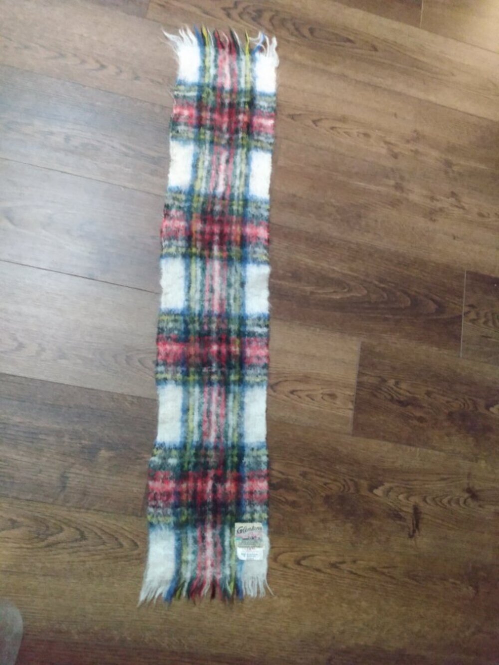 Vintage Glentana Scarf Scotland 70% Mohair 30% Wool 40 X 7 1/2